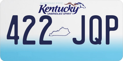 KY license plate 422JQP