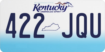 KY license plate 422JQU