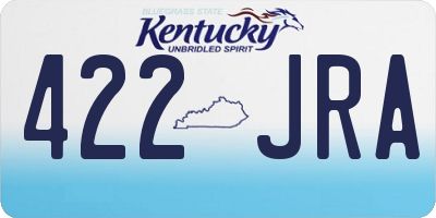 KY license plate 422JRA