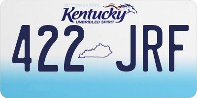 KY license plate 422JRF