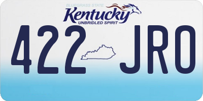 KY license plate 422JRO