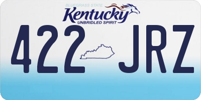KY license plate 422JRZ
