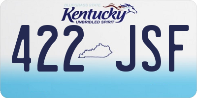KY license plate 422JSF