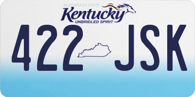 KY license plate 422JSK