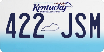 KY license plate 422JSM