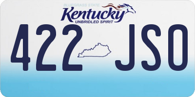 KY license plate 422JSO