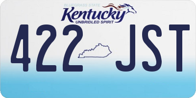 KY license plate 422JST