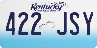 KY license plate 422JSY