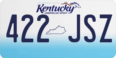 KY license plate 422JSZ