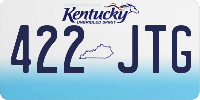 KY license plate 422JTG