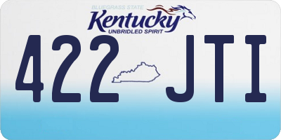 KY license plate 422JTI