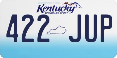 KY license plate 422JUP