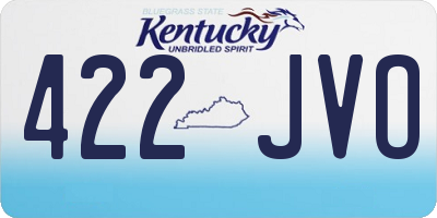 KY license plate 422JVO