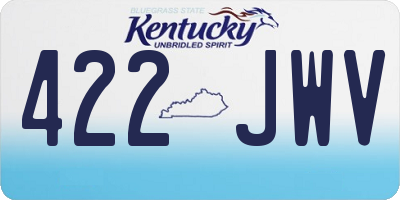 KY license plate 422JWV