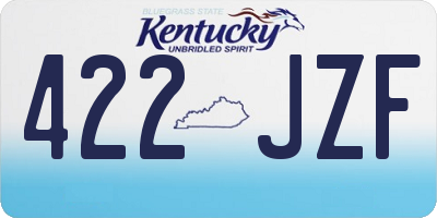 KY license plate 422JZF