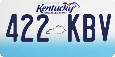 KY license plate 422KBV