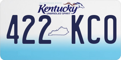 KY license plate 422KCO