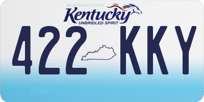 KY license plate 422KKY