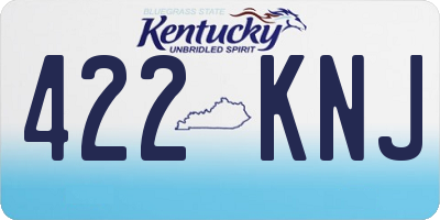 KY license plate 422KNJ