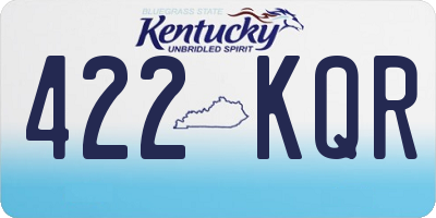 KY license plate 422KQR