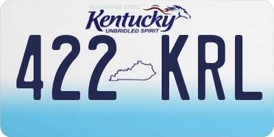 KY license plate 422KRL