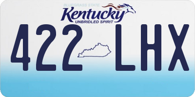 KY license plate 422LHX