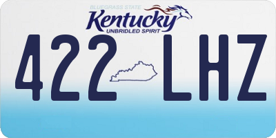 KY license plate 422LHZ
