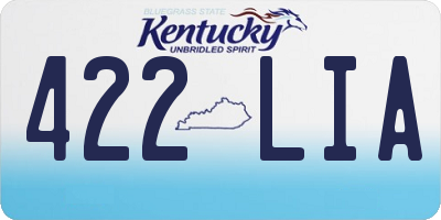KY license plate 422LIA