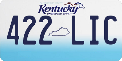 KY license plate 422LIC
