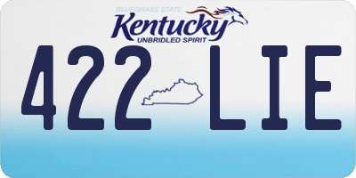KY license plate 422LIE
