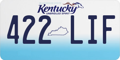 KY license plate 422LIF
