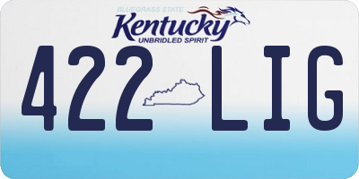 KY license plate 422LIG