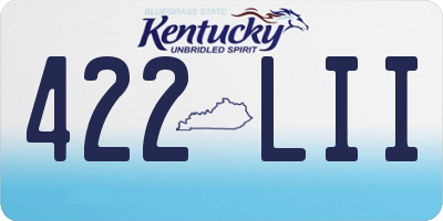 KY license plate 422LII