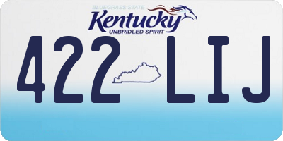 KY license plate 422LIJ