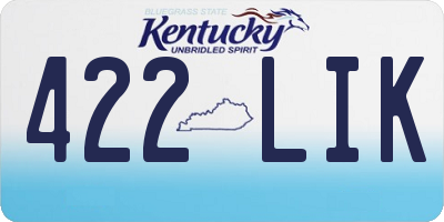 KY license plate 422LIK