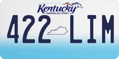 KY license plate 422LIM