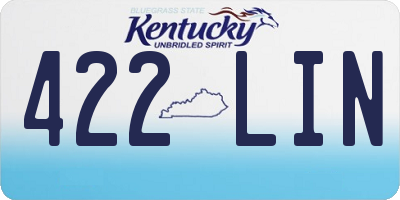 KY license plate 422LIN
