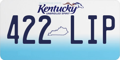 KY license plate 422LIP