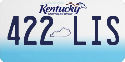KY license plate 422LIS
