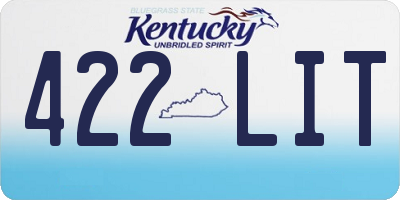 KY license plate 422LIT