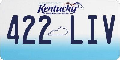 KY license plate 422LIV