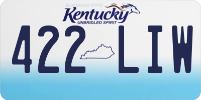KY license plate 422LIW