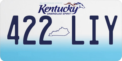 KY license plate 422LIY