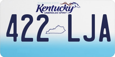 KY license plate 422LJA