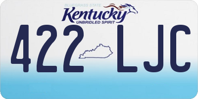 KY license plate 422LJC