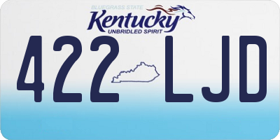 KY license plate 422LJD