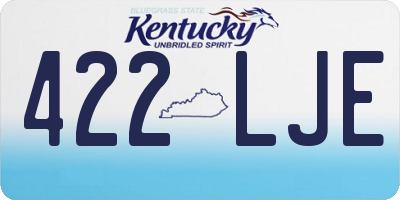 KY license plate 422LJE