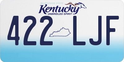 KY license plate 422LJF