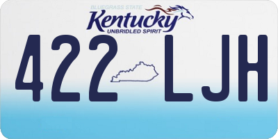 KY license plate 422LJH