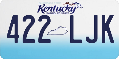 KY license plate 422LJK